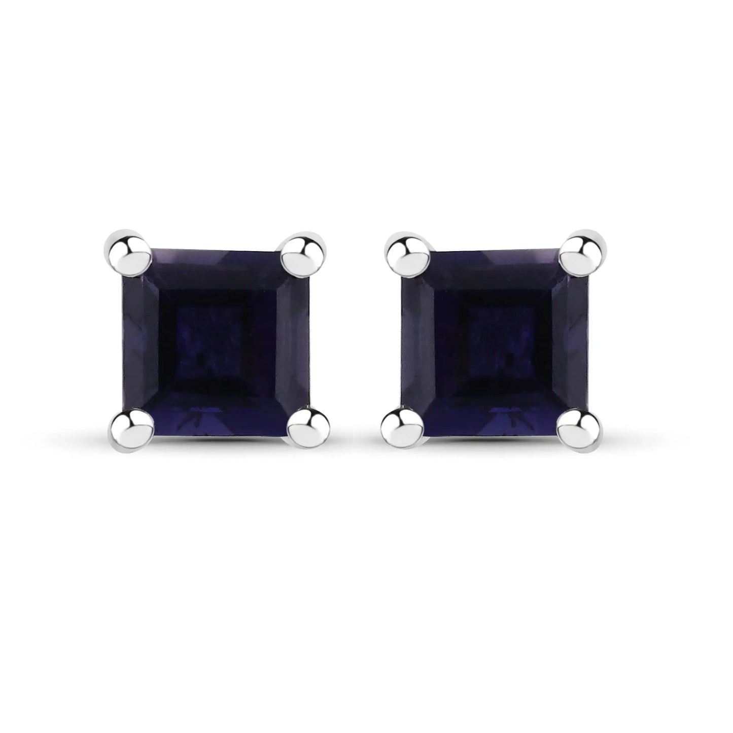 0.54 Carat Genuine Iolite .925 Sterling Silver Earrings - GOLDISSEYA