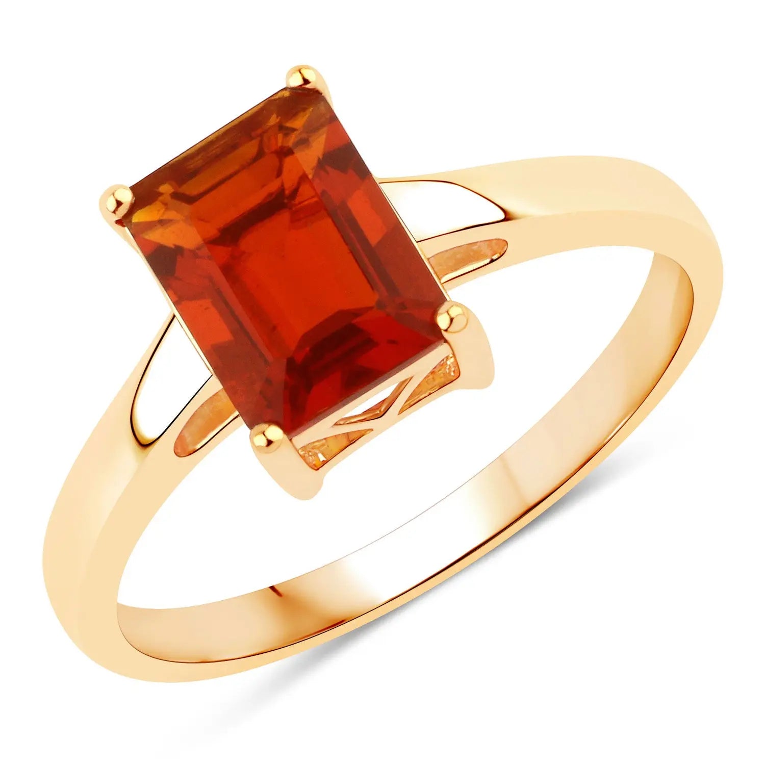 1.02 Carat Genuine Fire Opal 14K Yellow Gold Engagement Ring - GOLDISSEYA