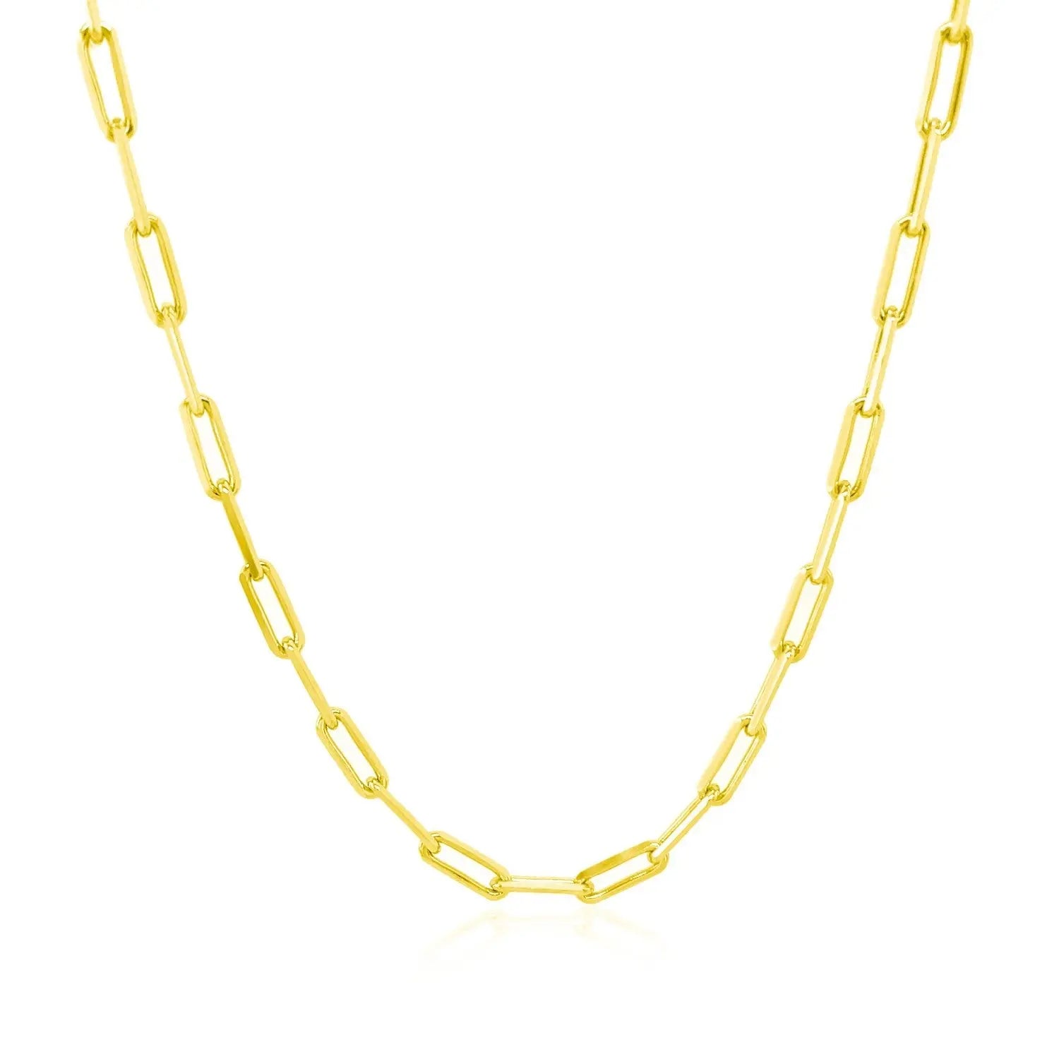 10K Yellow Gold Paperclip Chain (2.5mm) 