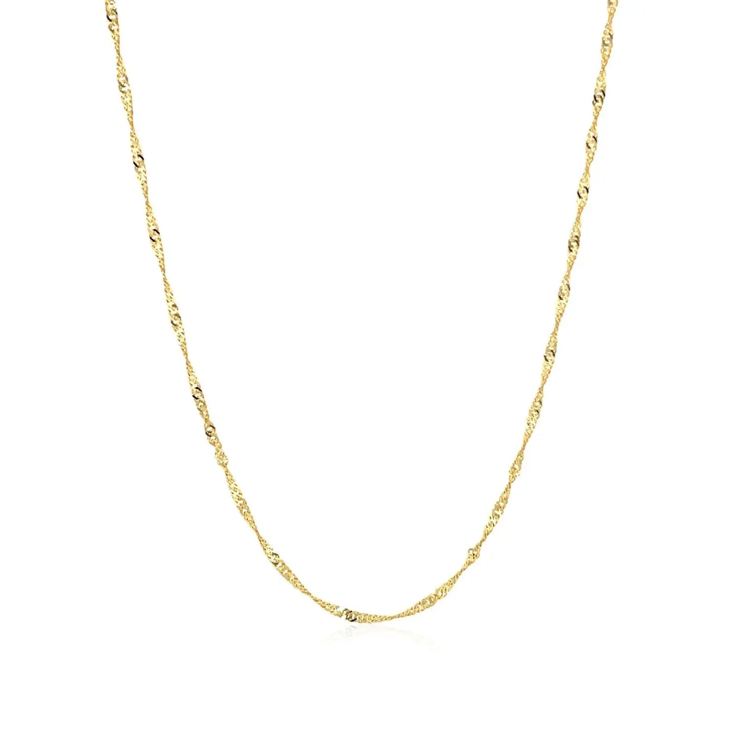 10k Yellow Gold Singapore Chain 1.5mm 