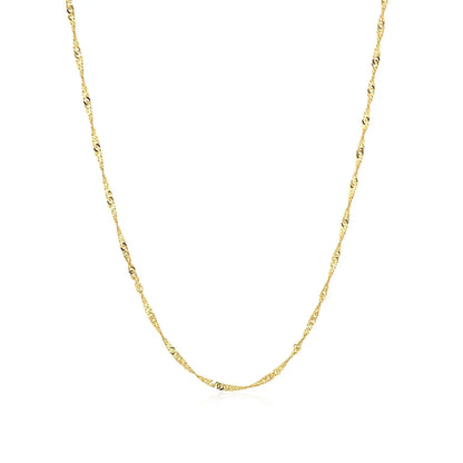 10k Yellow Gold Singapore Chain 1.5mm 