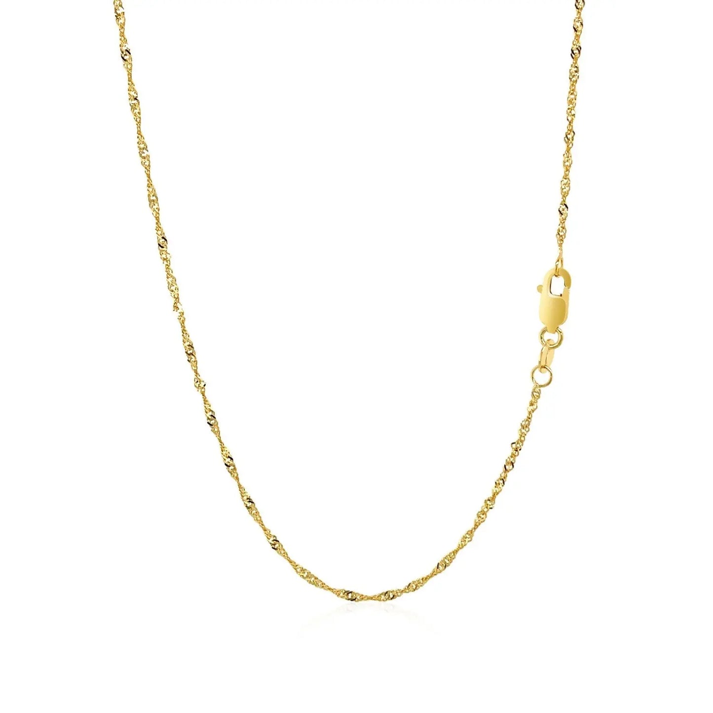 10k Yellow Gold Singapore Chain 1.5mm 