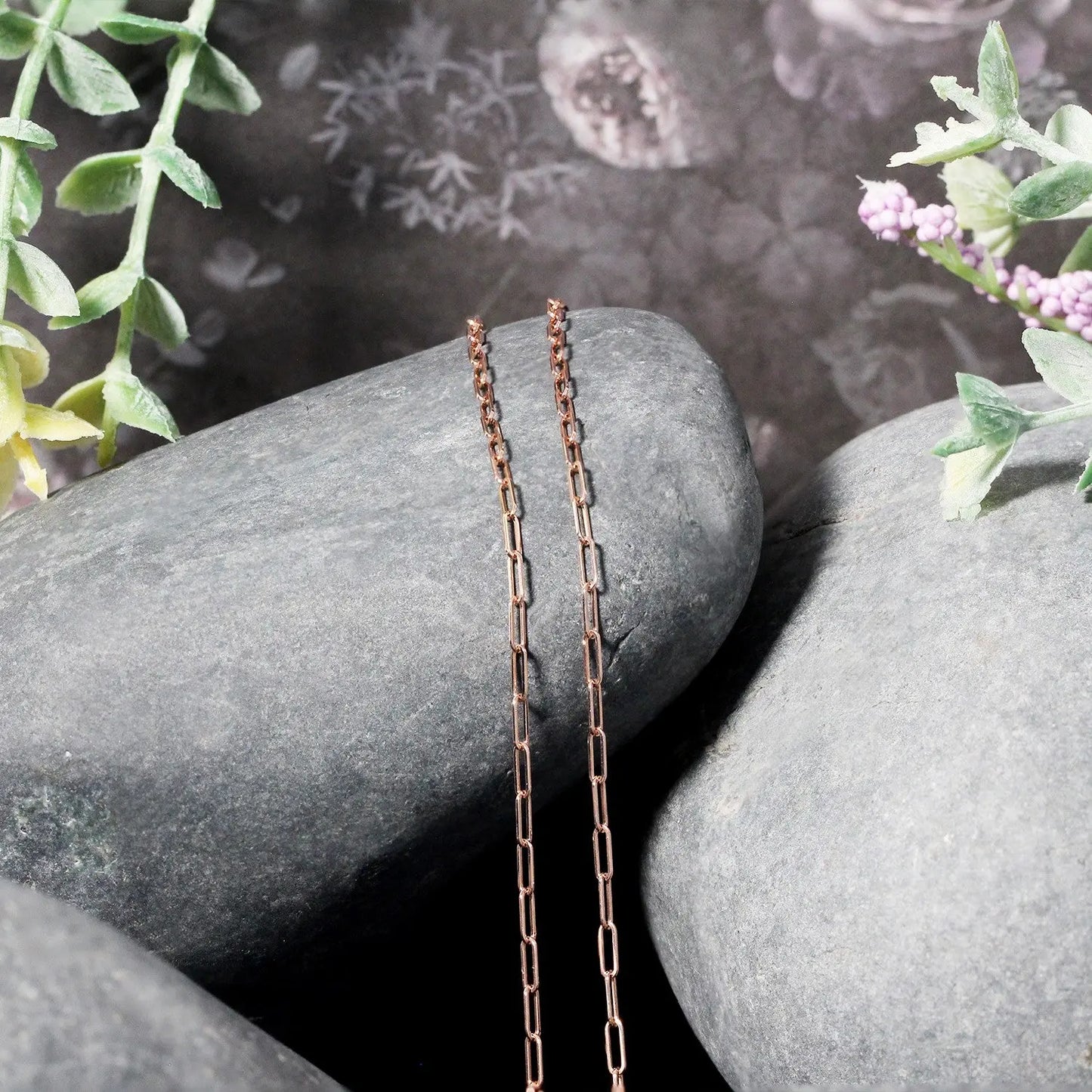 14k Rose Gold Adjustable Paperclip Chain 1.5mm 