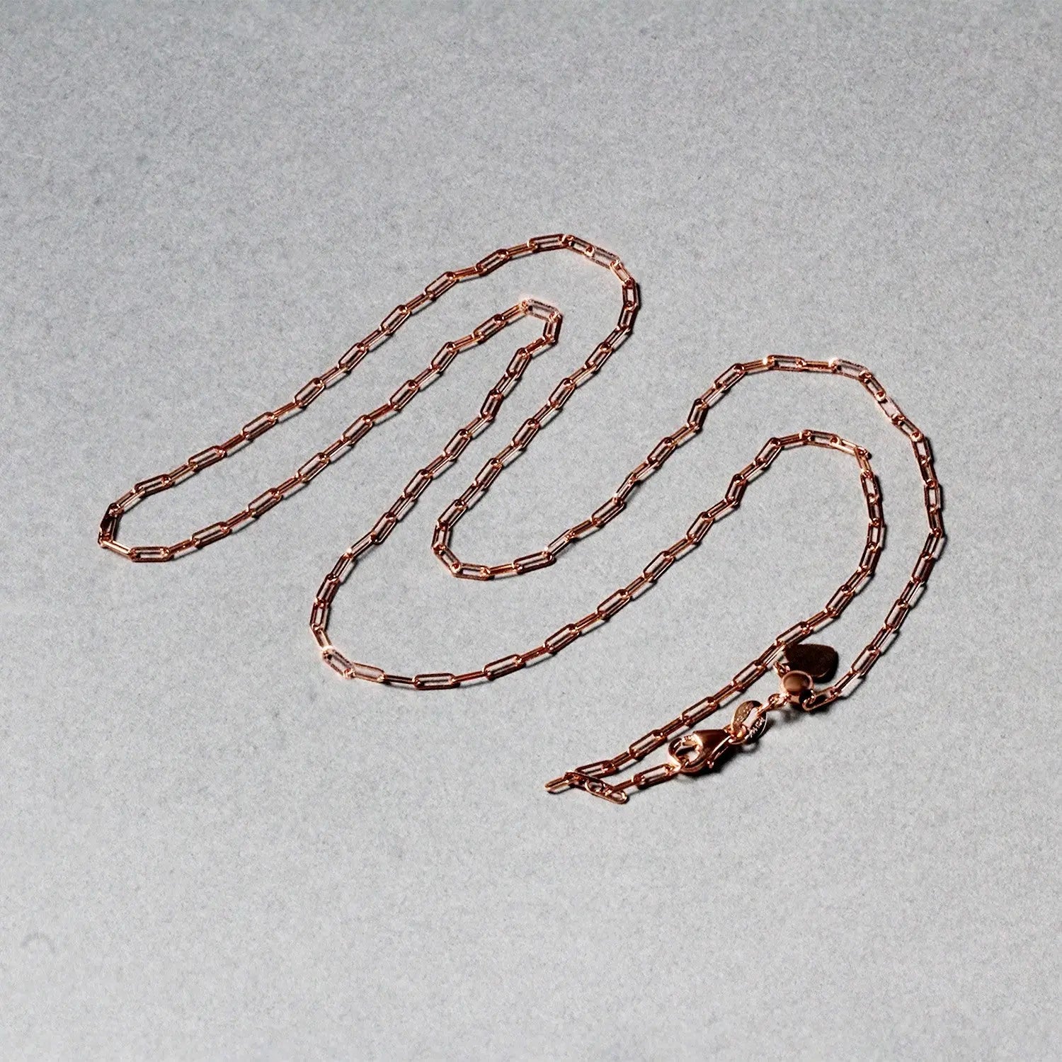 14k Rose Gold Adjustable Paperclip Chain 1.5mm 