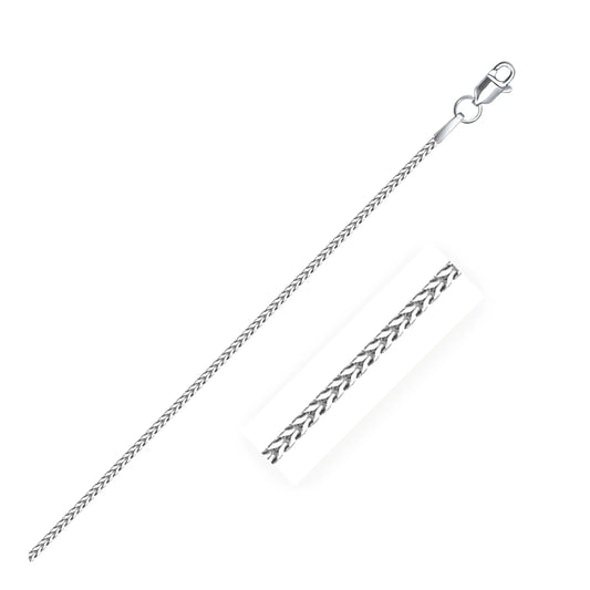 14k White Gold Franco Chain 1.2mm 