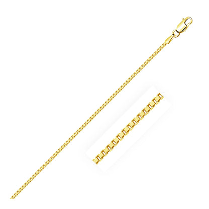 14k Yellow Gold Classic Box Chain 1.1mm 