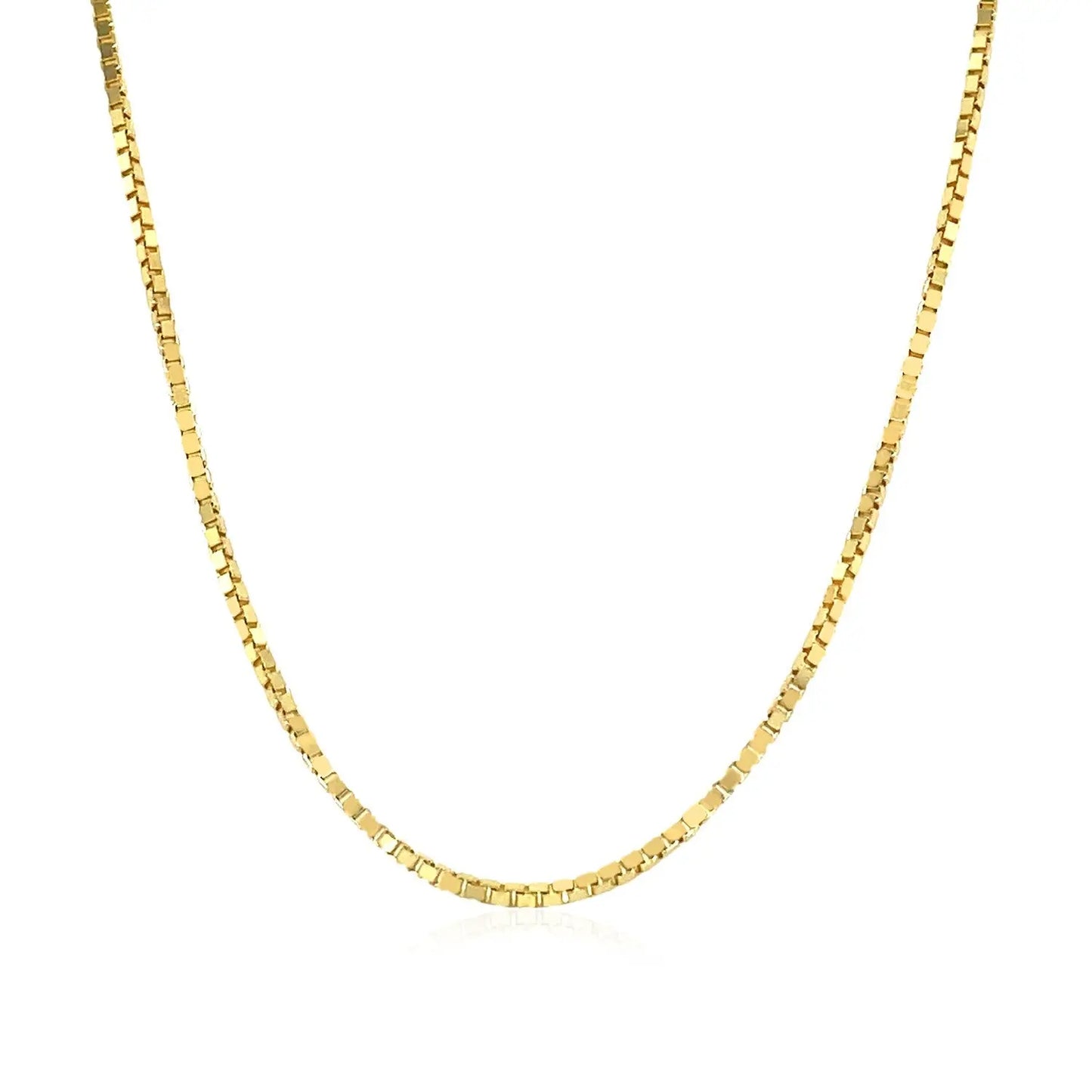 14k Yellow Gold Classic Box Chain 1.1mm 