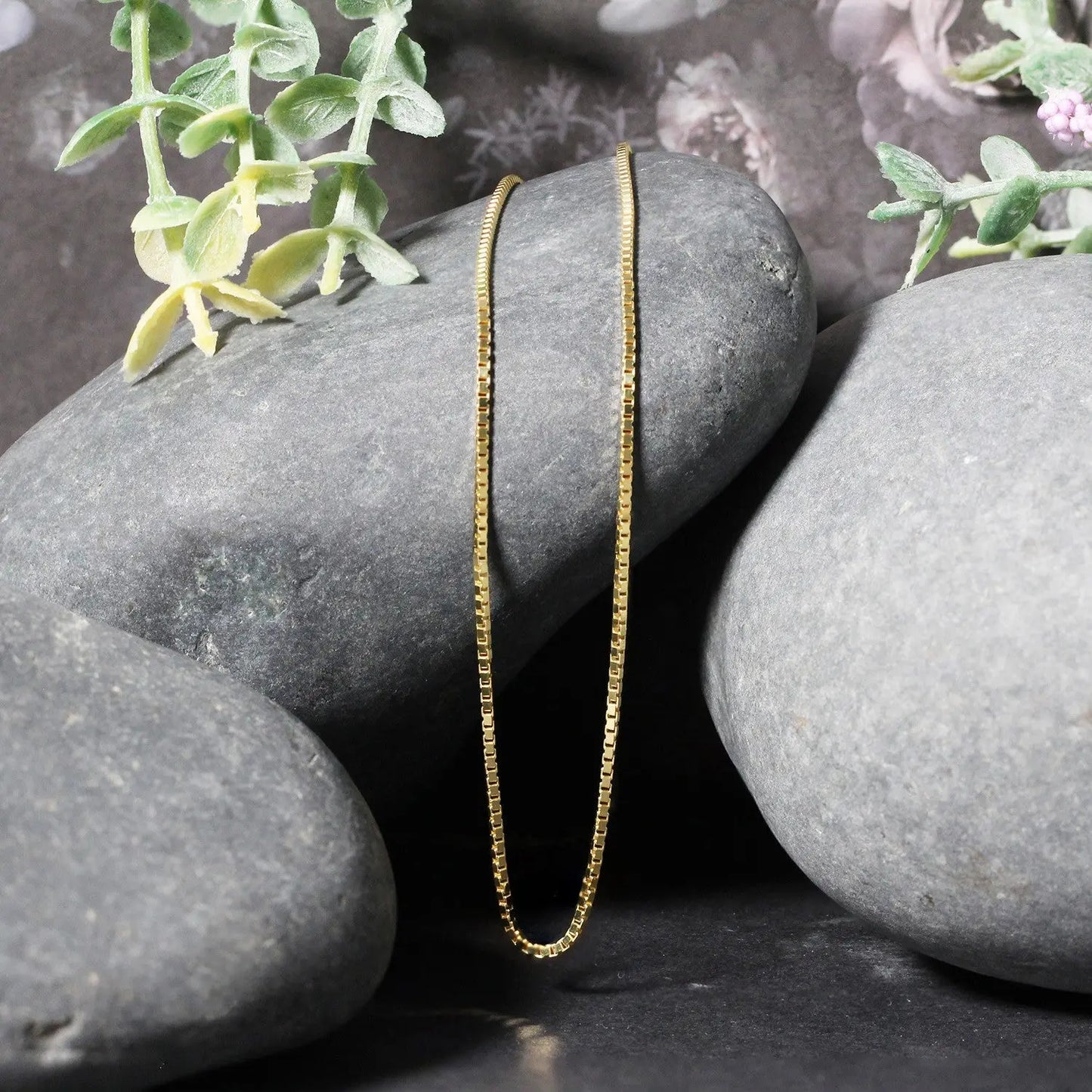 14k Yellow Gold Classic Box Chain 1.1mm 