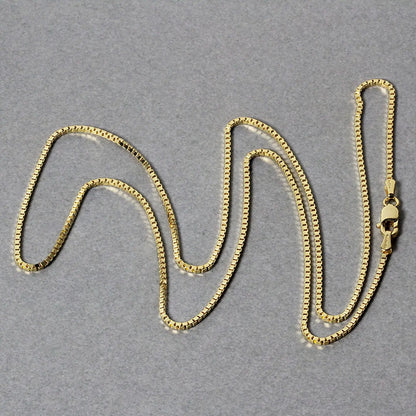 14k Yellow Gold Classic Box Chain 1.1mm 