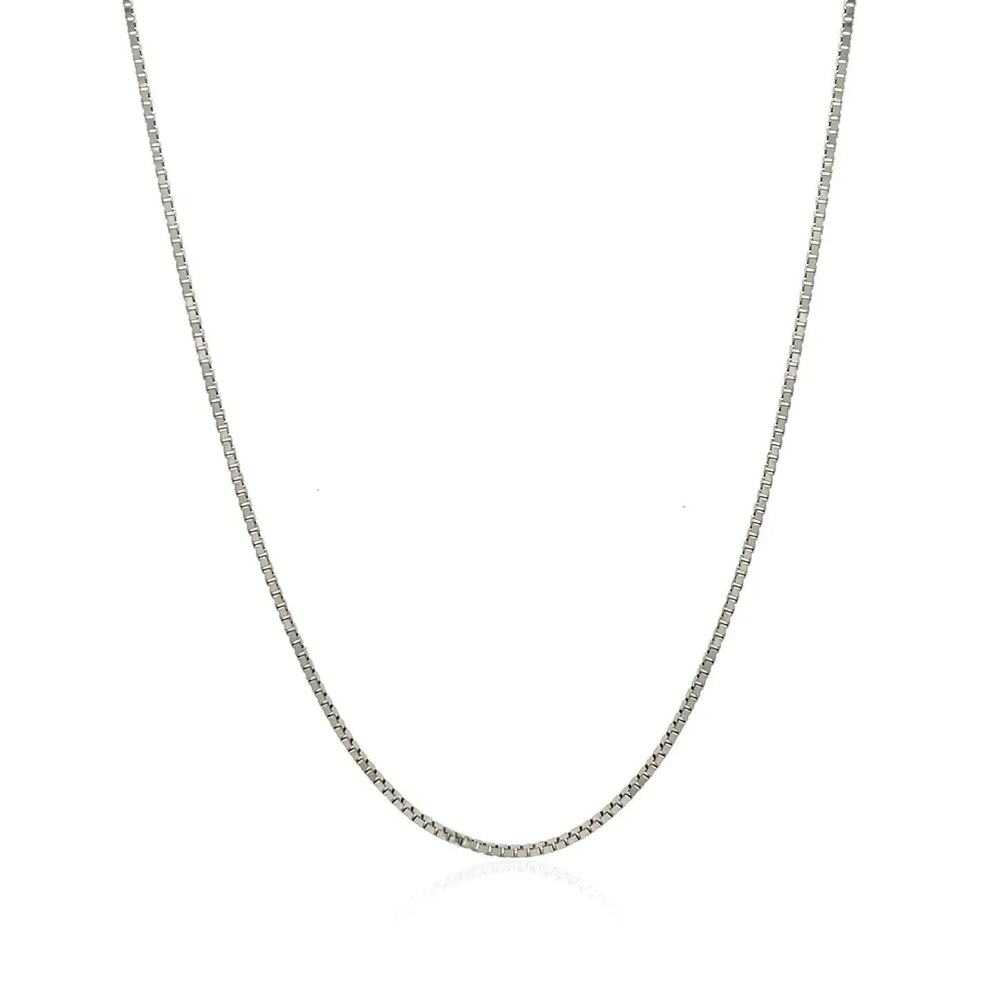 18k White Gold Classic Box Chain 0.9 mm 