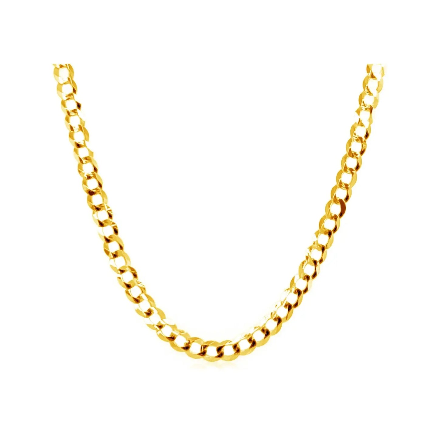 2.4mm 10k Yellow Gold Curb Chain 