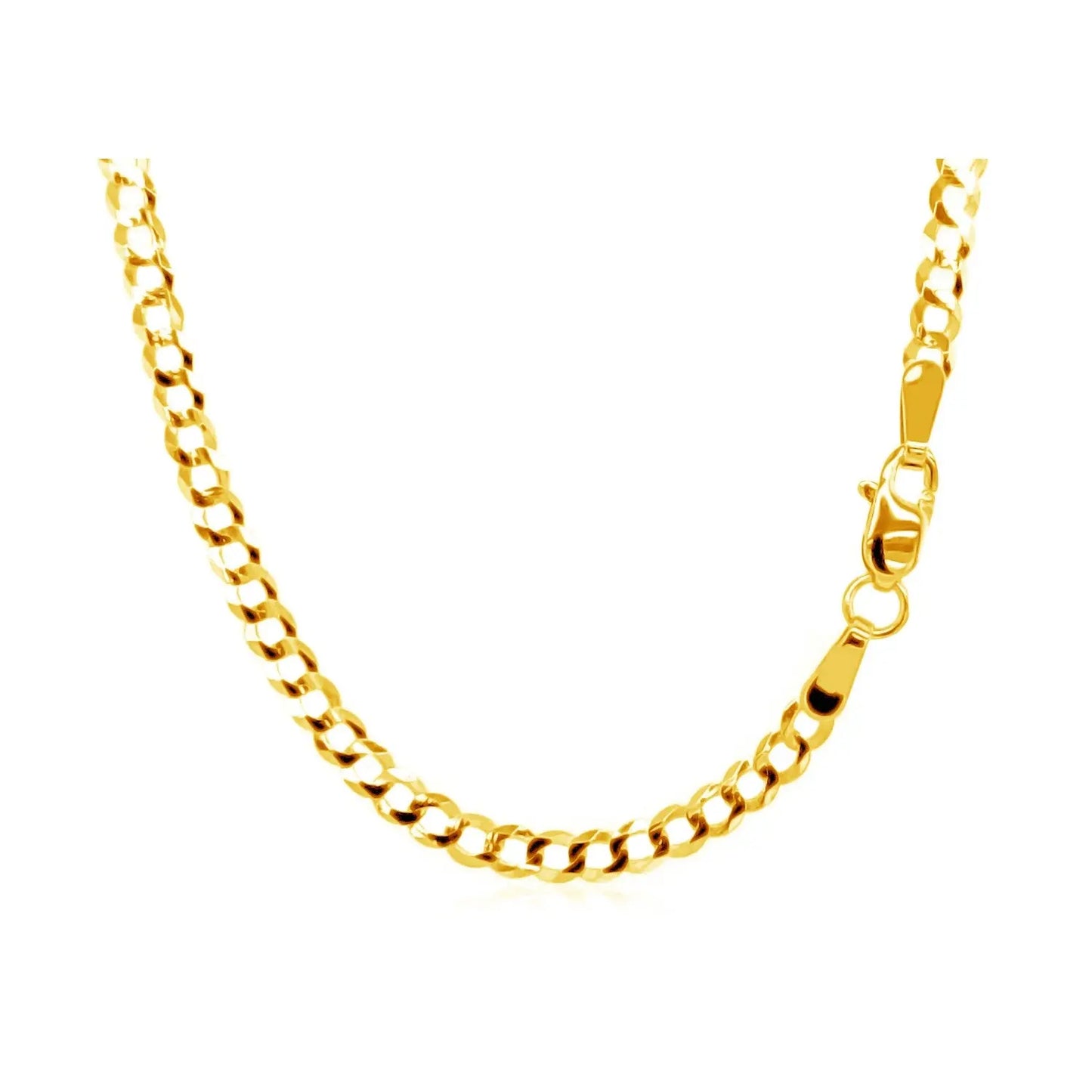 2.4mm 10k Yellow Gold Curb Chain 