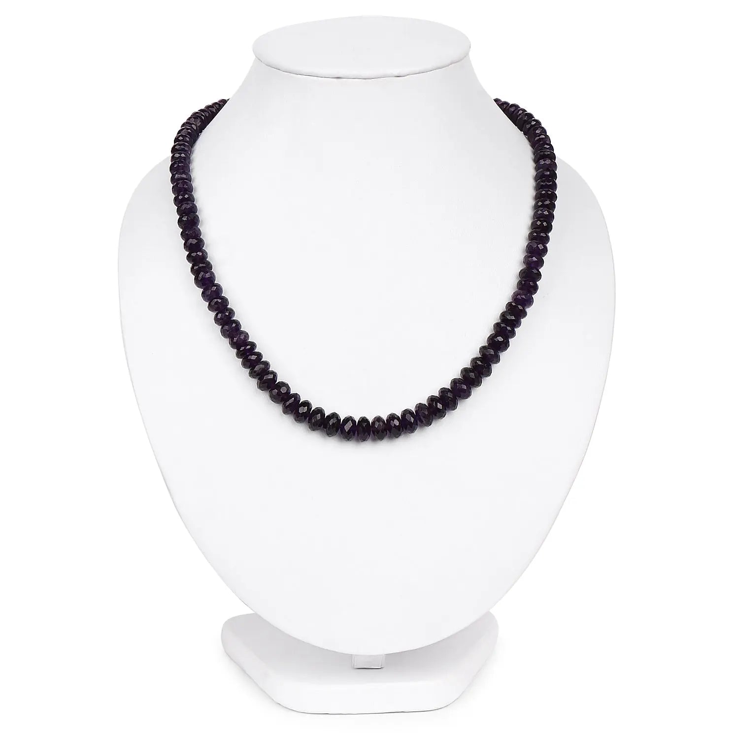 210.00 Carat Genuine Amethyst .925 Sterling Silver Necklace - GOLDISSEYA