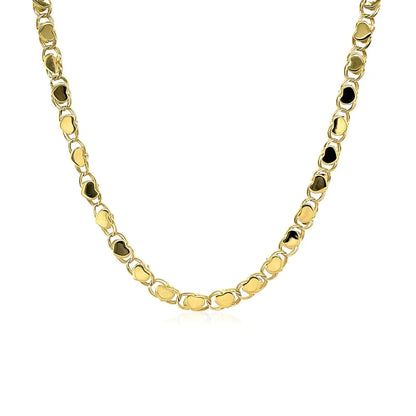 3.3mm 14k Yellow Gold Heart Chain 