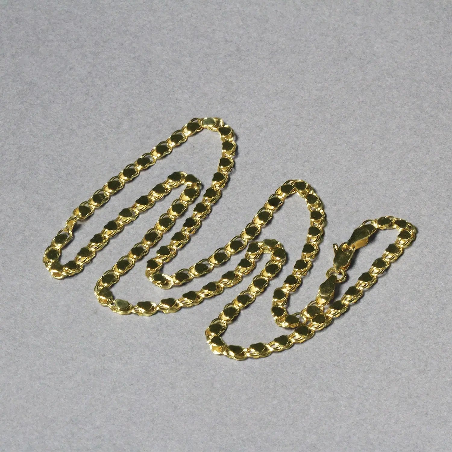 3.3mm 14k Yellow Gold Heart Chain 