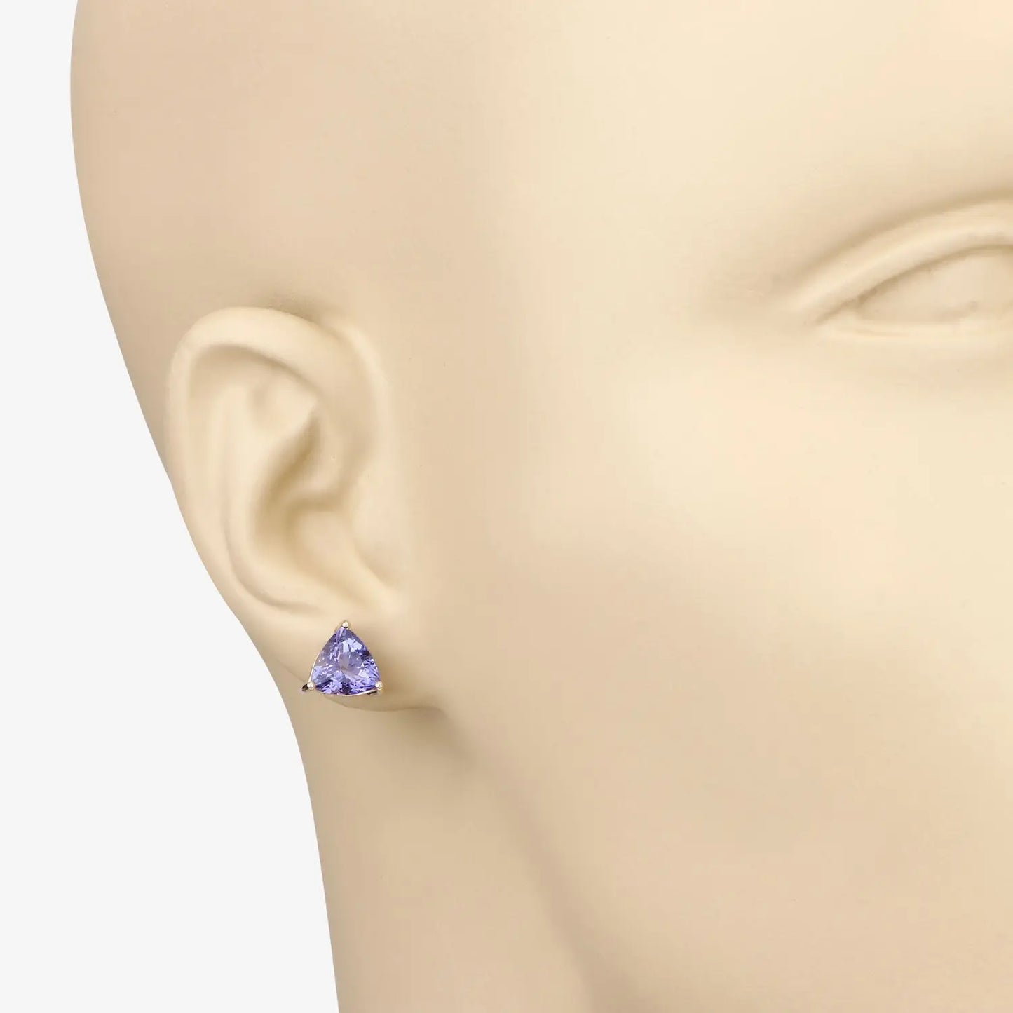 3.48 Carat Genuine Tanzanite 14K Yellow Gold Earrings - GOLDISSEYA