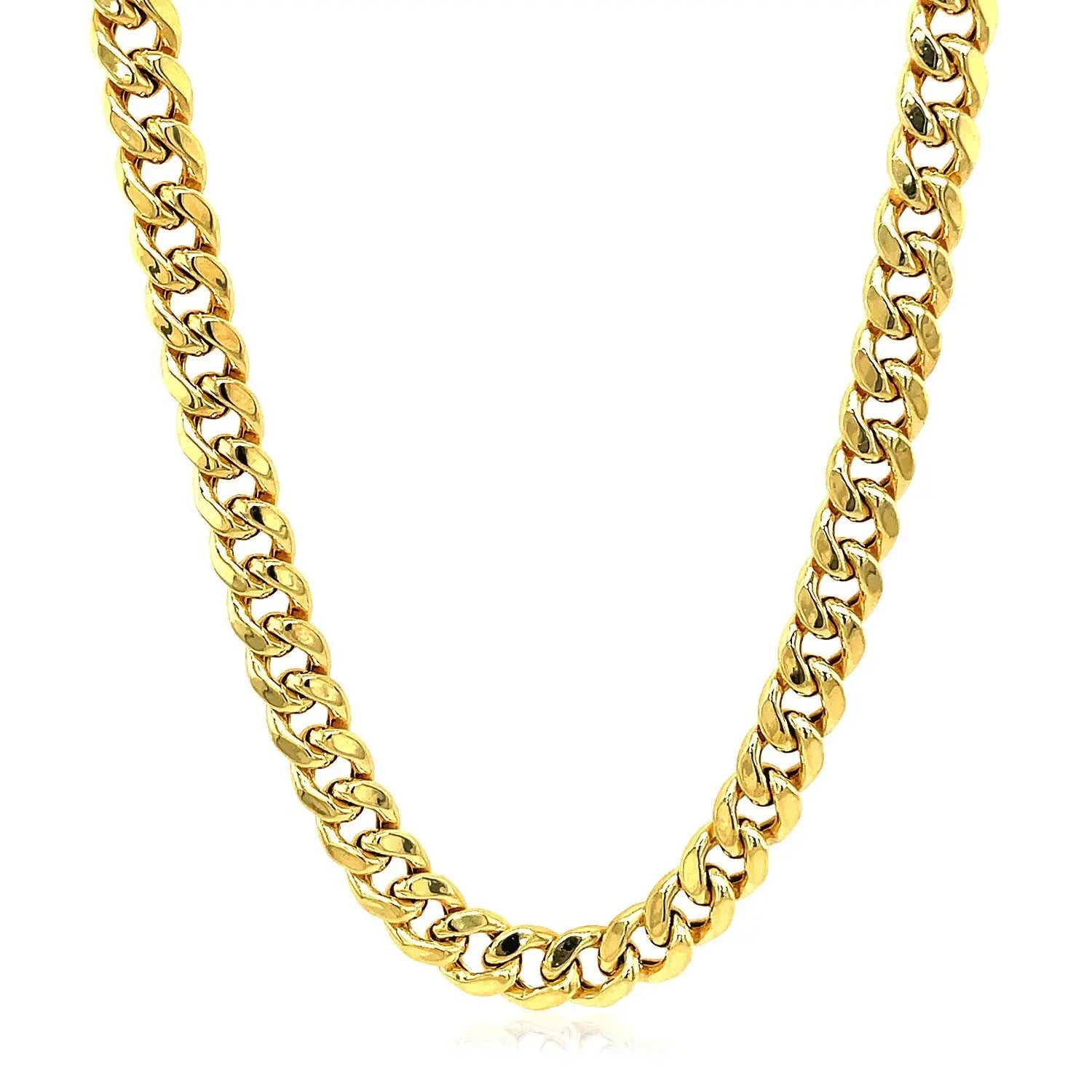 5.5mm 10k Yellow Gold Light Miami Cuban Chain 