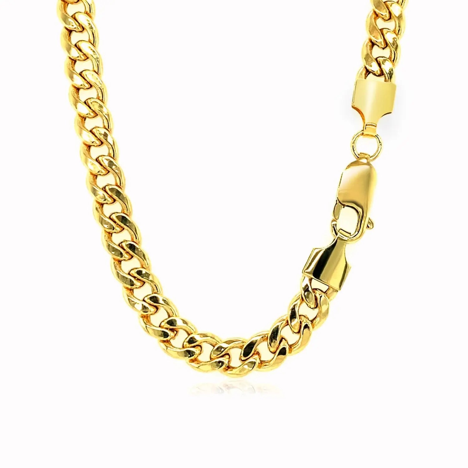 5.5mm 10k Yellow Gold Light Miami Cuban Chain 