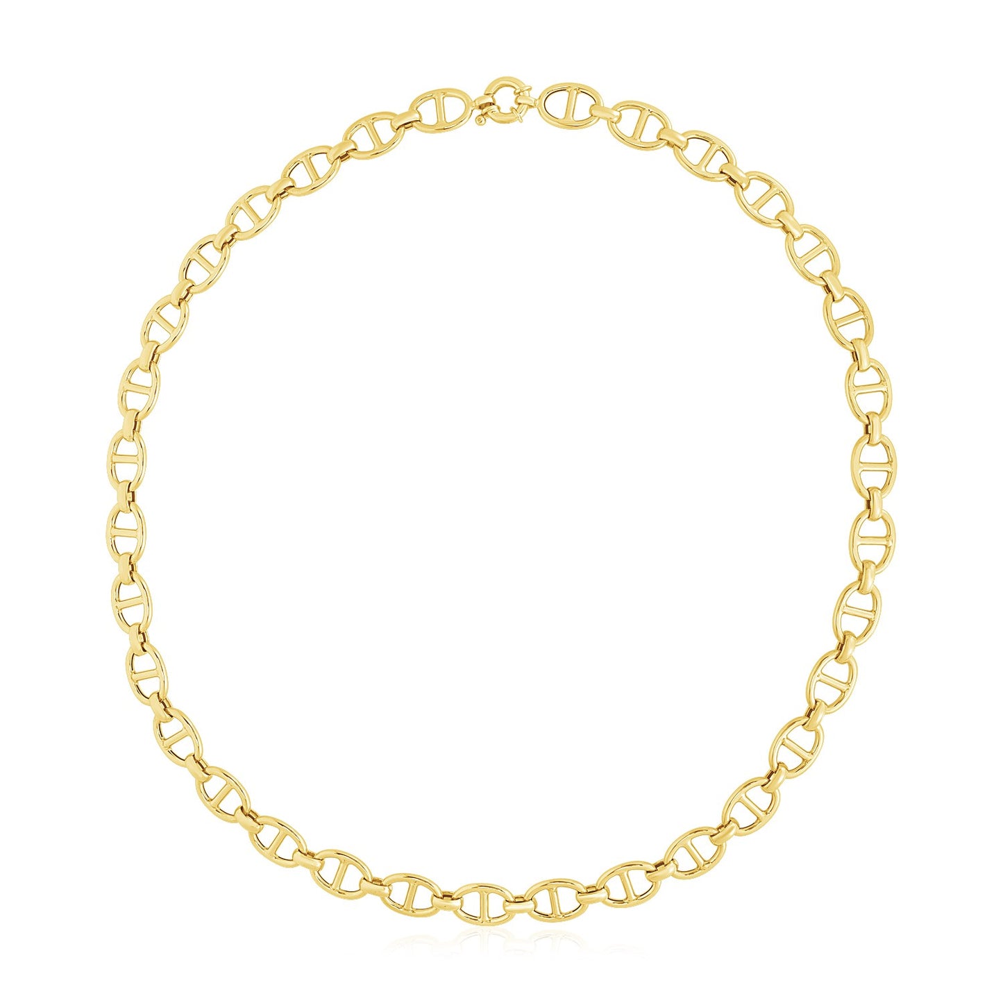 14k Yellow Gold High Polish Mariner Link Chain (8.80 mm) 