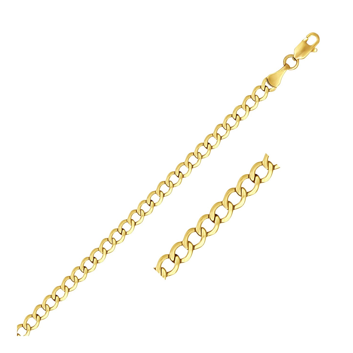 14k Yellow Gold Curb Chain (4.40 mm) 