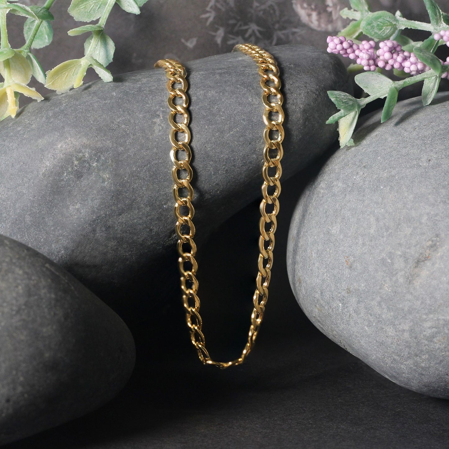 14k Yellow Gold Curb Chain (4.40 mm) 