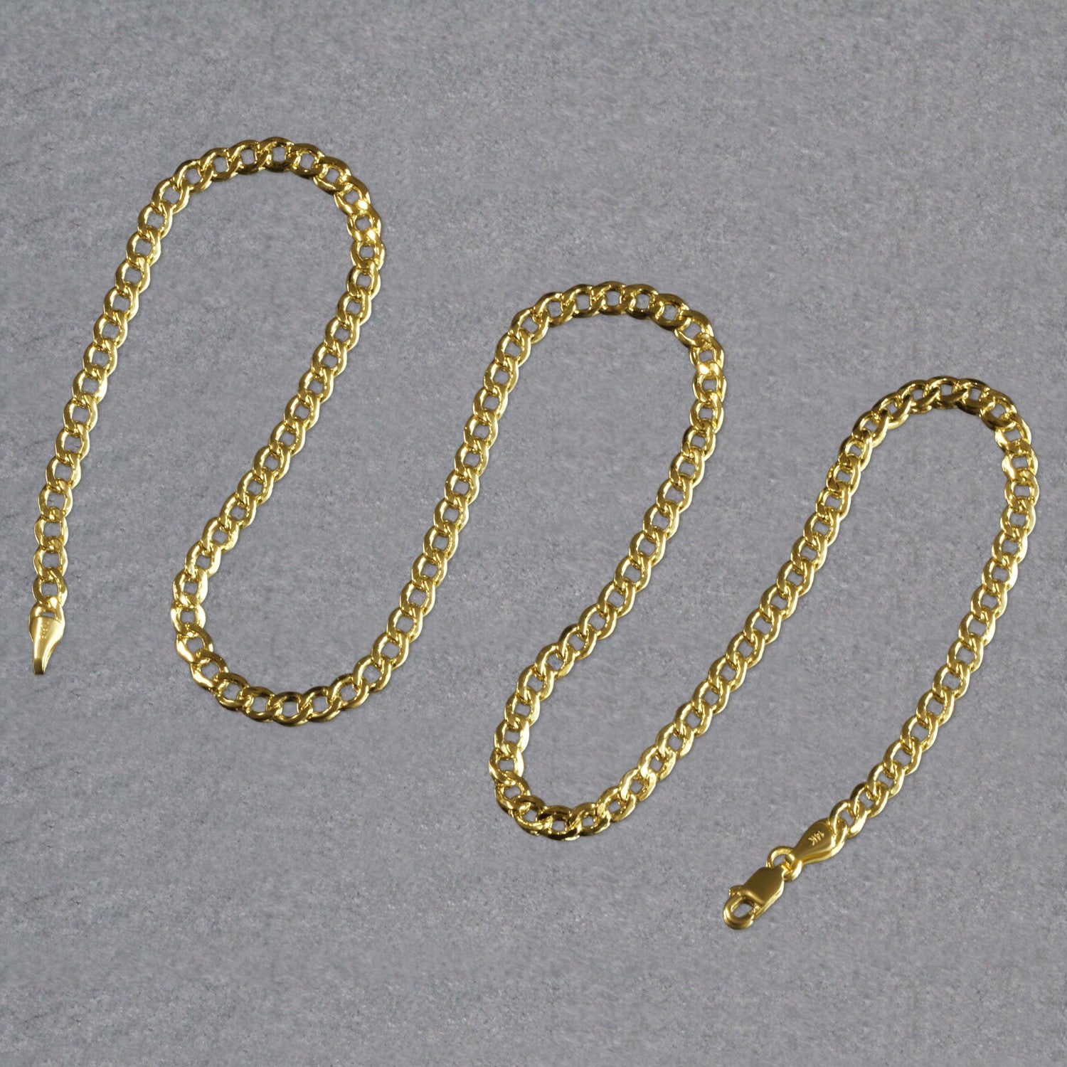 14k Yellow Gold Curb Chain (4.40 mm) 