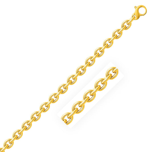 14k Yellow Gold Polished Cable Motif Bracelet (9.65 mm) 