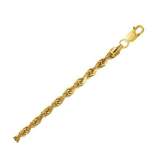 10k Yellow Gold Lite Rope Bracelet (5.00 mm) 