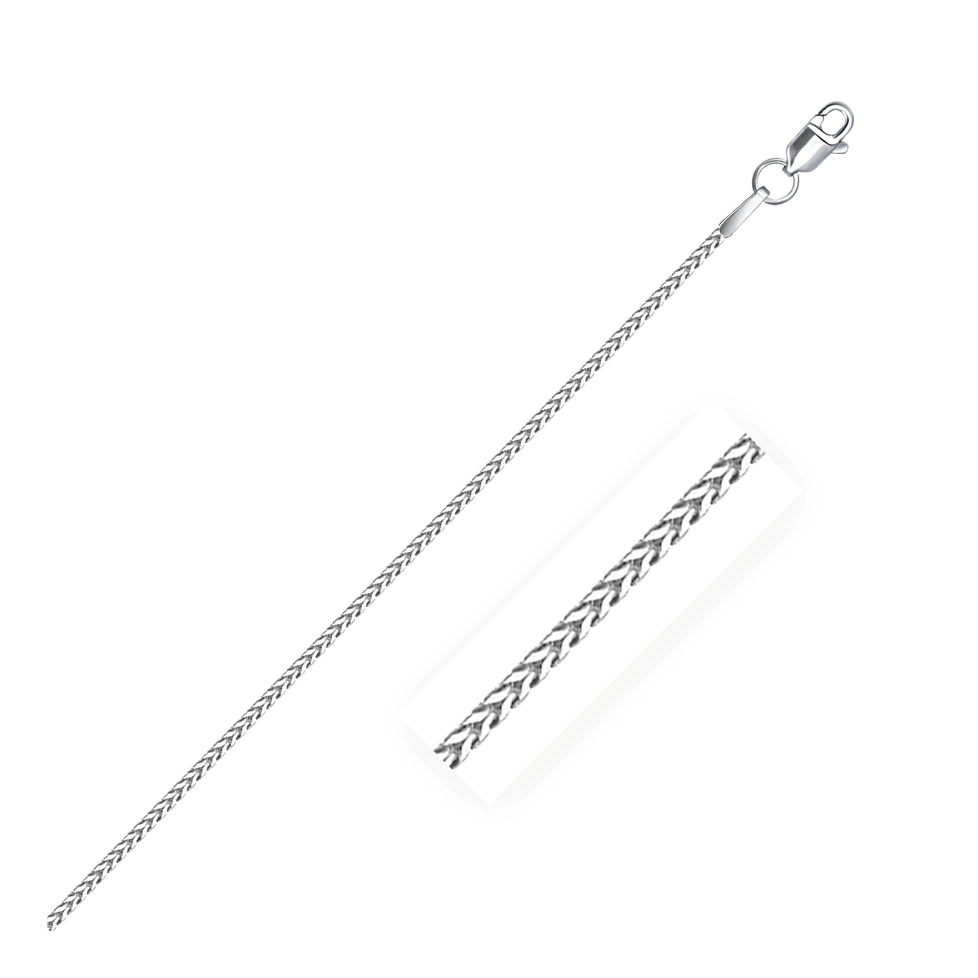 14k White Gold Franco Chain (1.20 mm) 