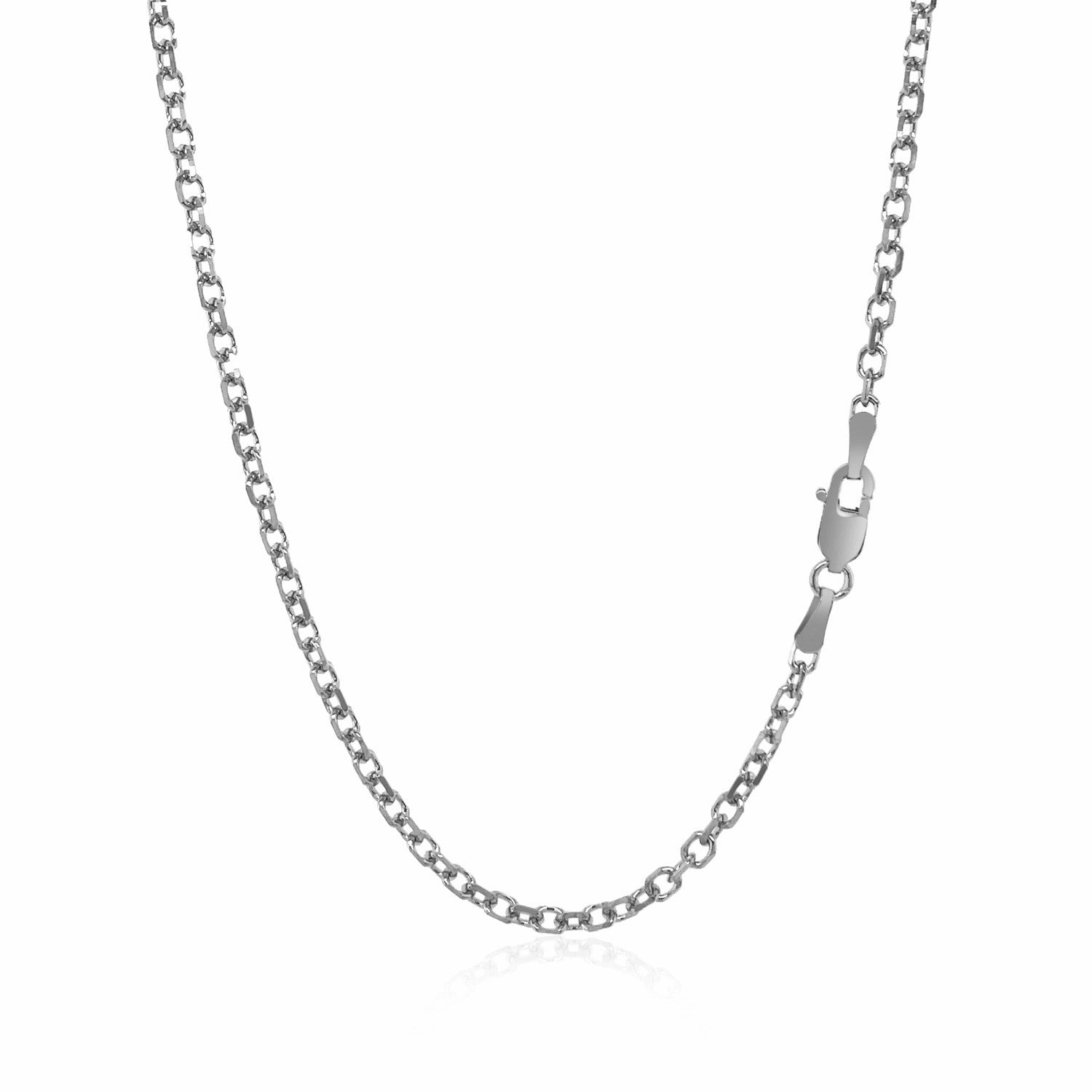 Sterling Silver Rhodium Plated Cable Chain (2.75 mm) 