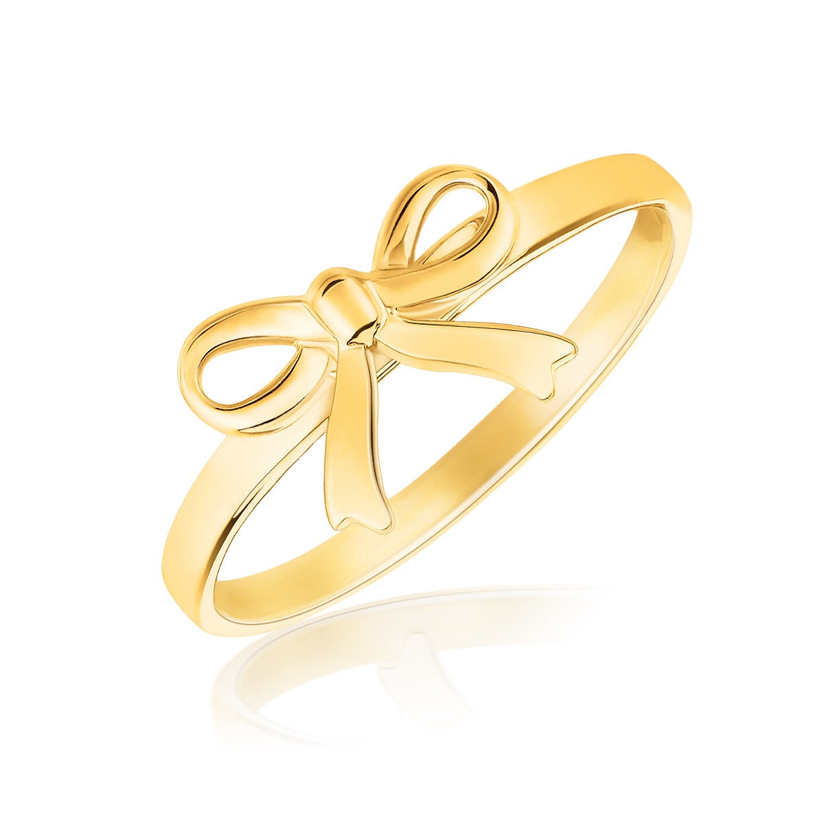 14k Yellow Gold Bow Ring 