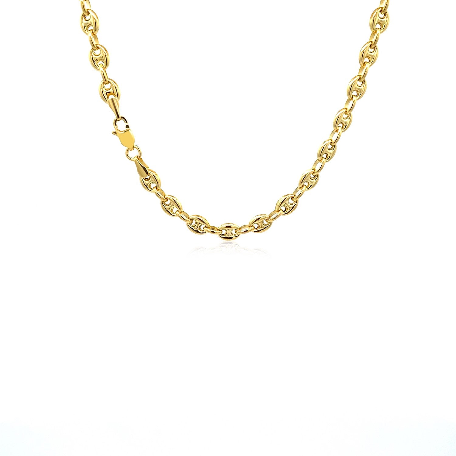 14k Yellow Gold Puffed Mariner Link Chain (4.70 mm) 