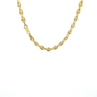 14k Yellow Gold Puffed Mariner Link Chain (4.70 mm) 