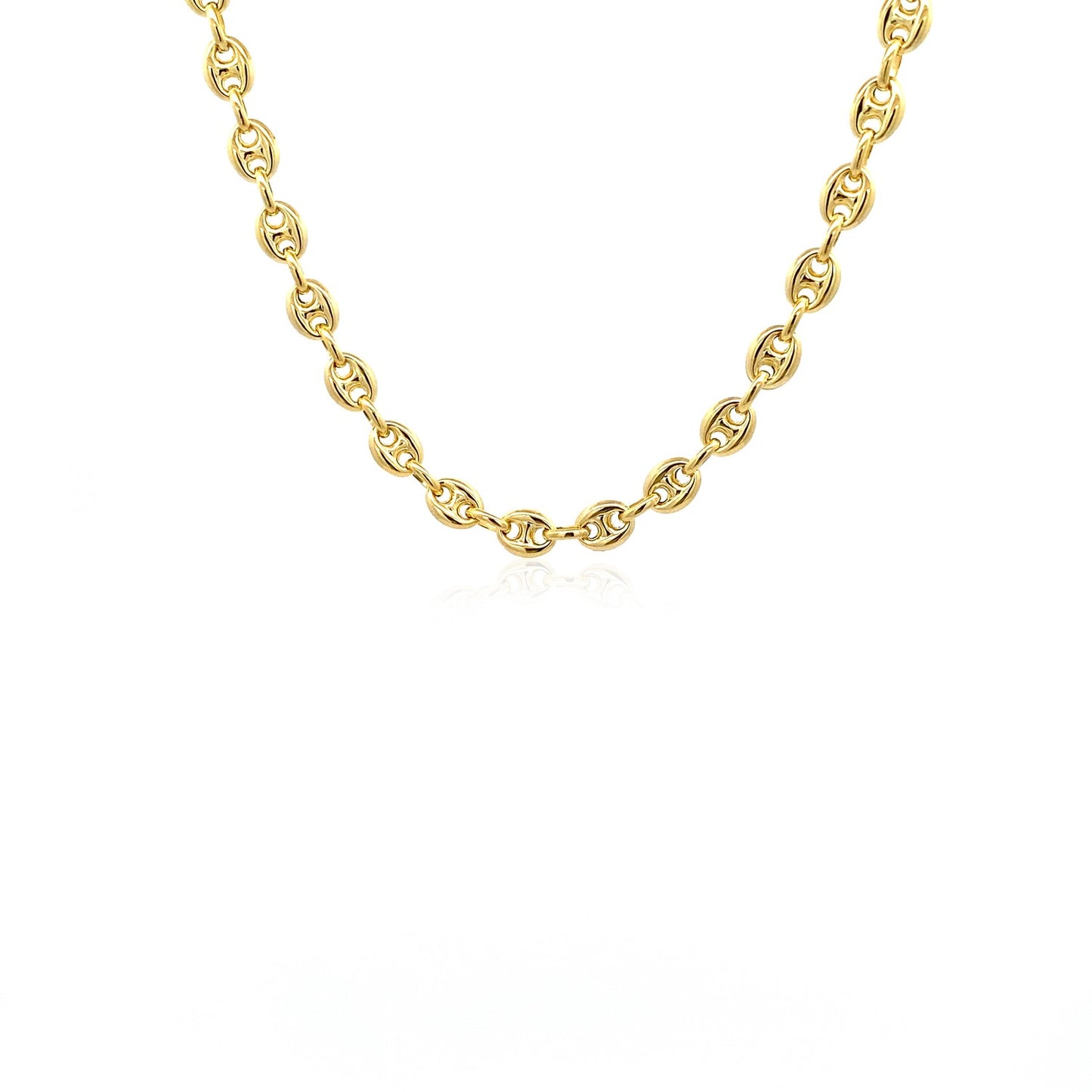 14k Yellow Gold Puffed Mariner Link Chain (4.70 mm) 