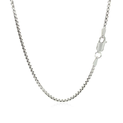 14k White Gold Round Box Chain (1.8 mm) 