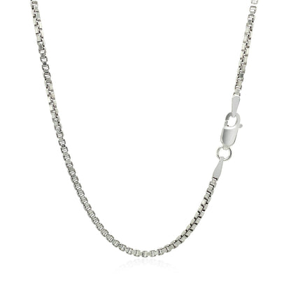 Sterling Silver Rhodium Plated Box Chain (1.80 mm) 