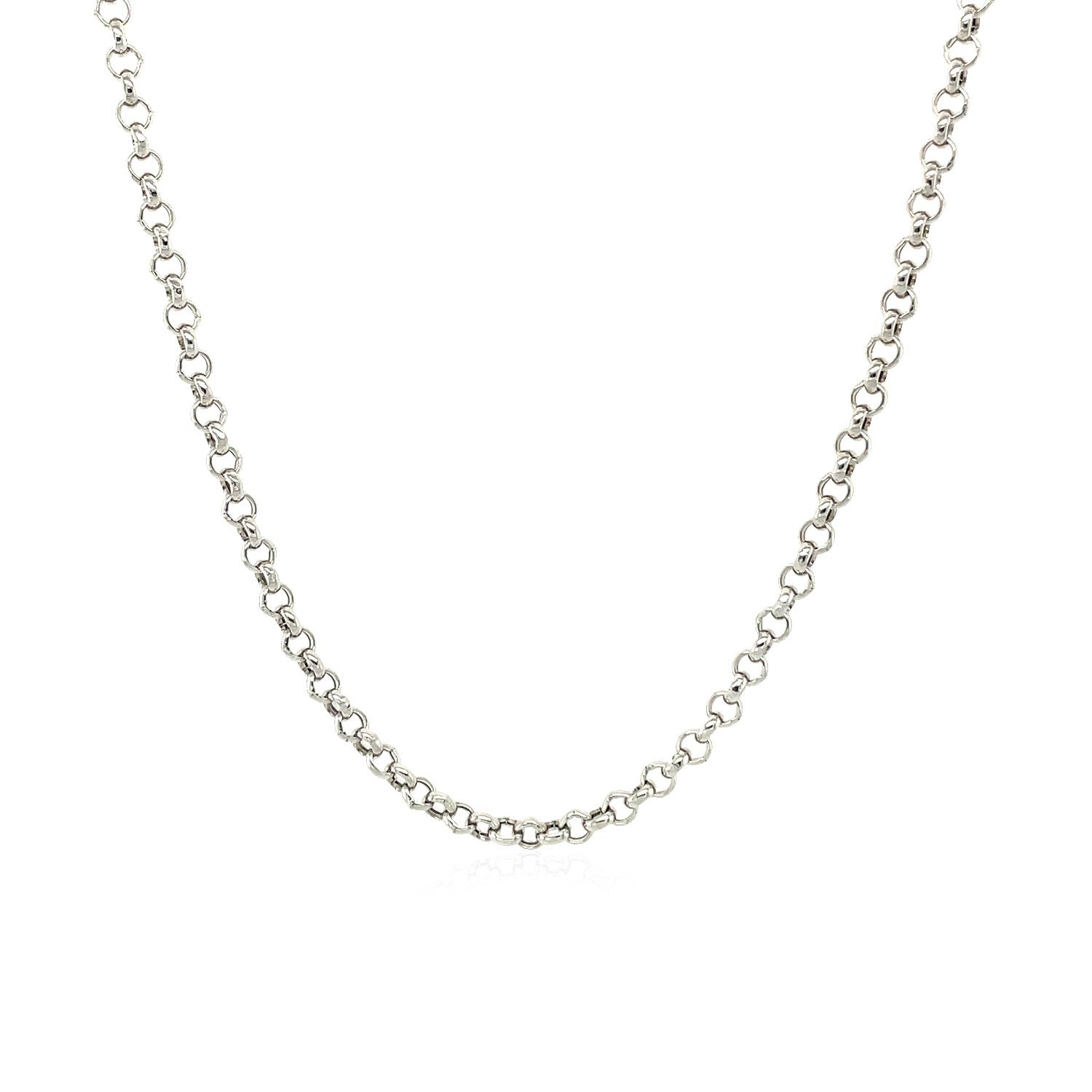 14k White Gold Rolo Chain (2.50 mm) 