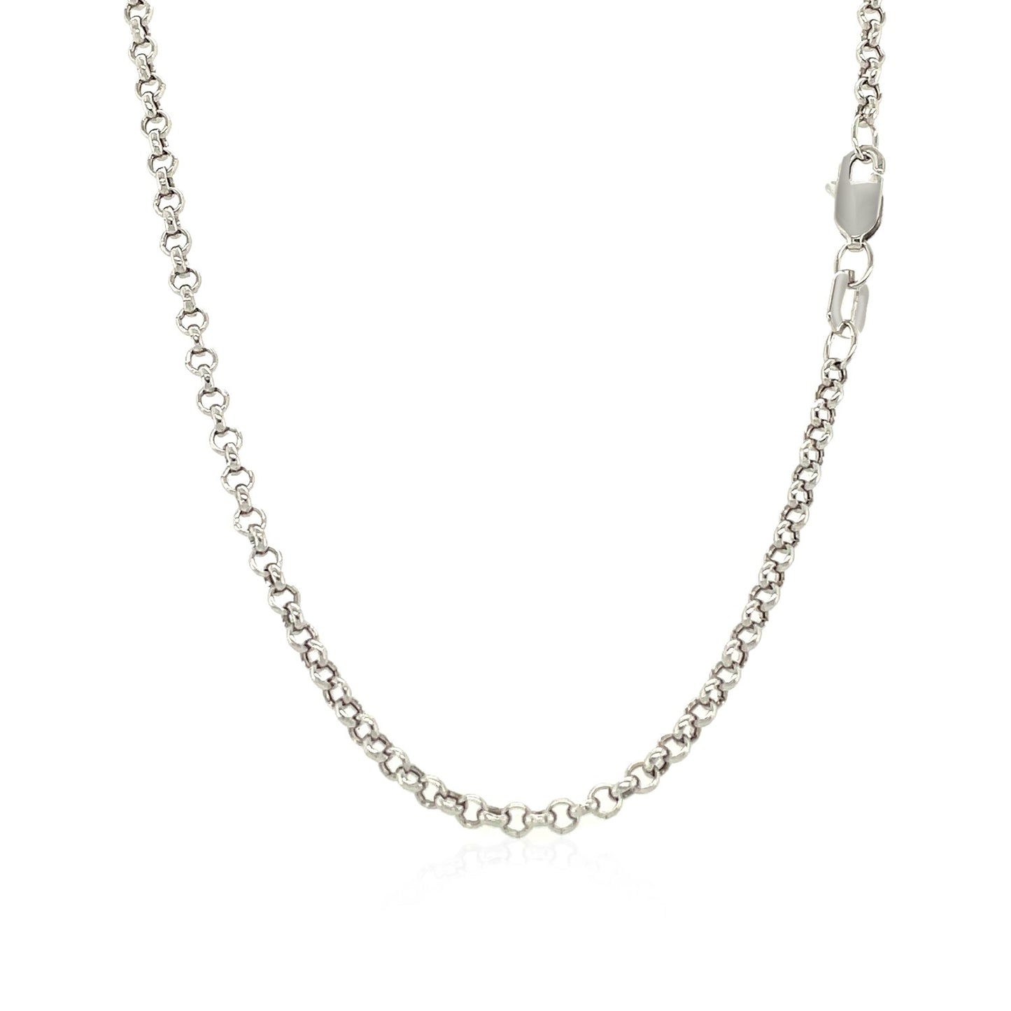 14k White Gold Rolo Chain (2.50 mm) 