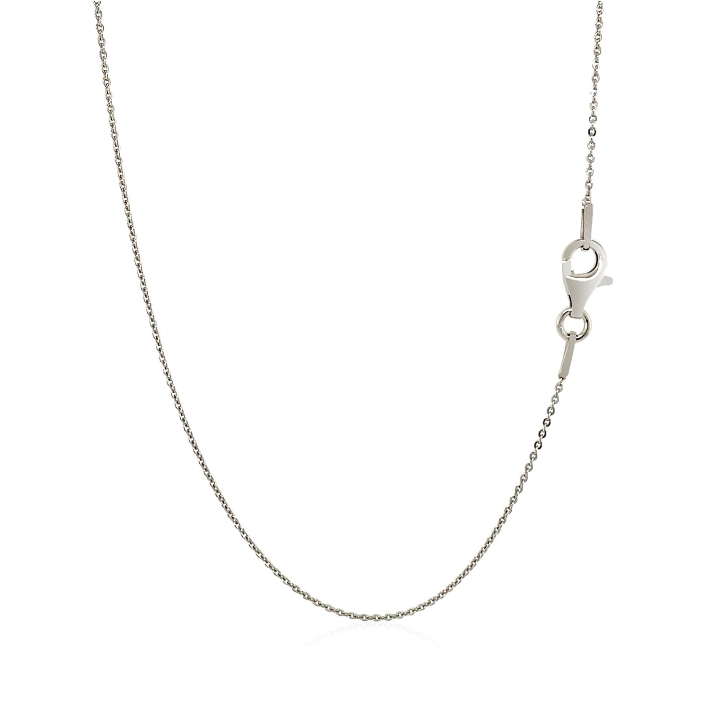 Sterling Silver Rhodium Plated Cable Chain (0.60 mm) 