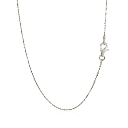 Sterling Silver Rhodium Plated Cable Chain (0.60 mm) 