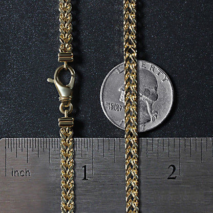 14k Yellow Gold Square Franco Chain (4.40 mm) 