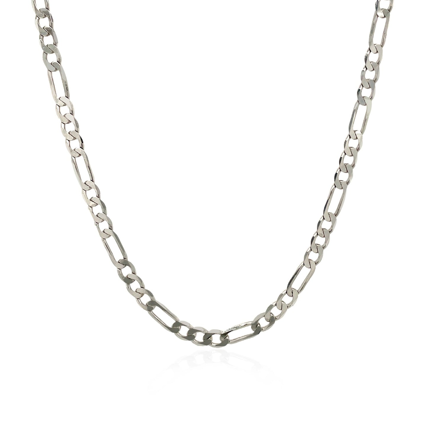 14k White Gold Solid Figaro Chain (3.00 mm) 