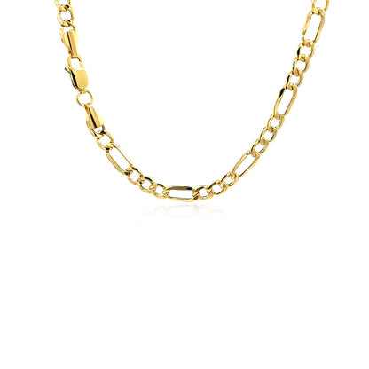 14k Yellow Gold Lite Figaro Chain (4.70 mm) 