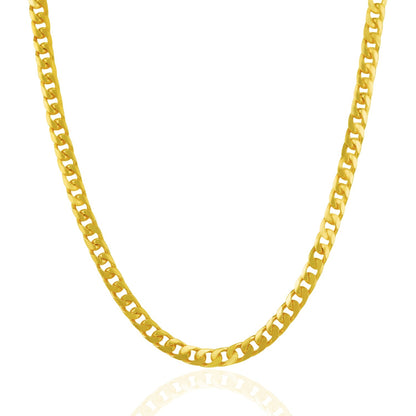 14k Yellow Gold Solid Miami Cuban Chain (5.00 mm) 