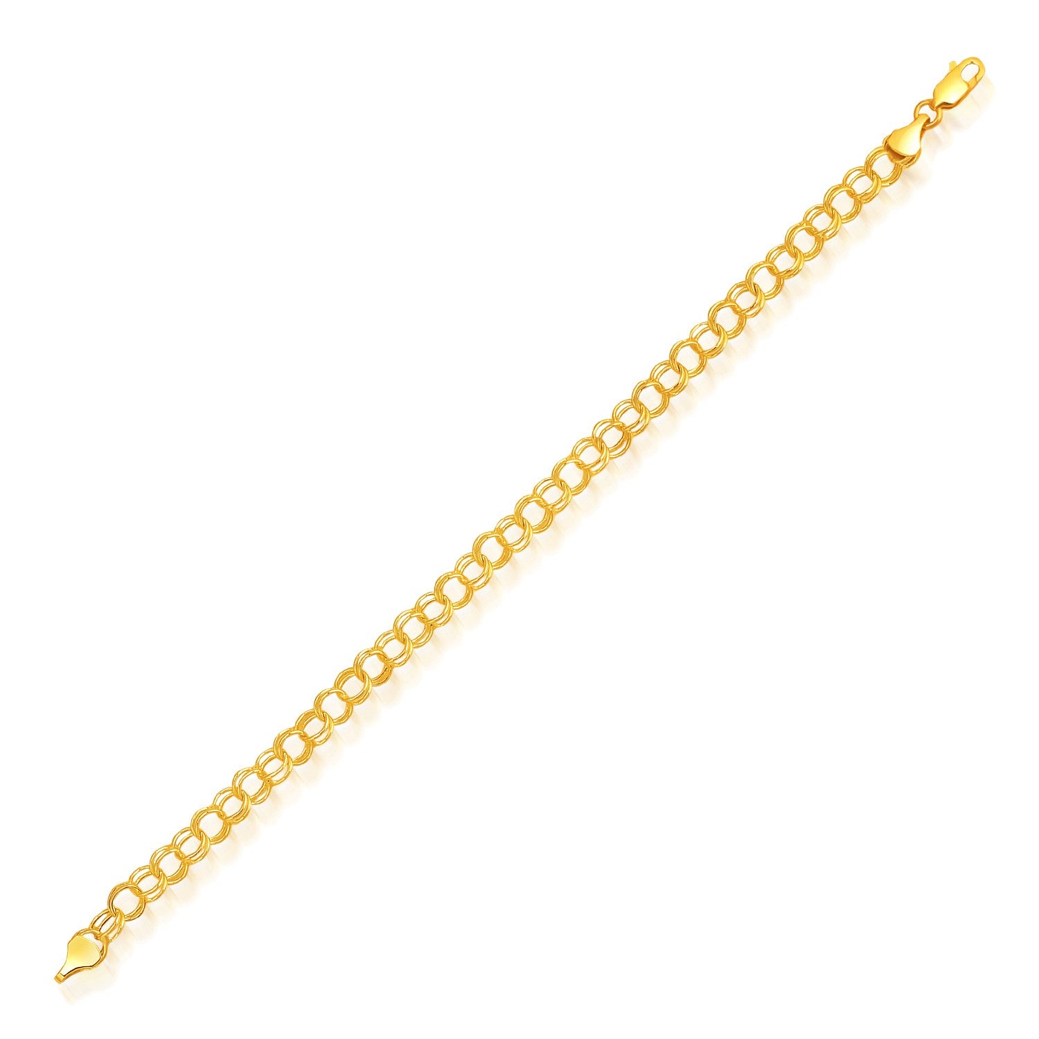 14k Yellow Gold Lite Charm Bracelet (5.00 mm) 