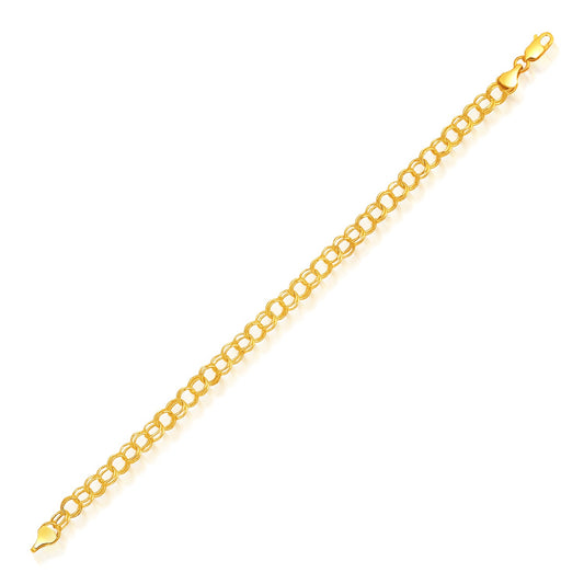 14k Yellow Gold Lite Charm Bracelet (5.00 mm) 