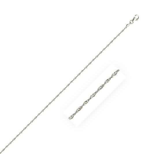 Sterling Silver 1.6mm Singapore Style Chain (1.50 mm) 