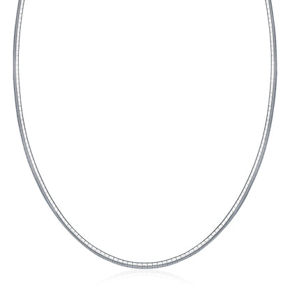 Sterling Silver Classic Omega Chain Necklace (3.0mm) 