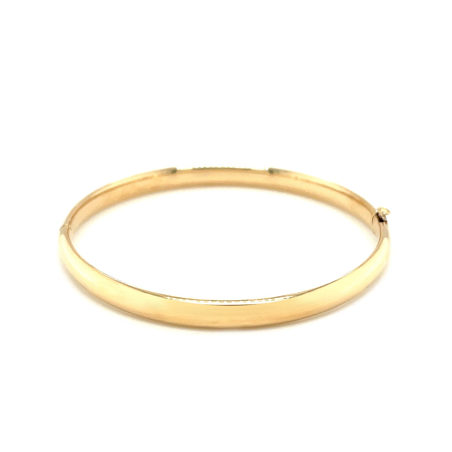 14k Yellow Gold Dome Design Polished Childrens Bangle (5.50 mm) 