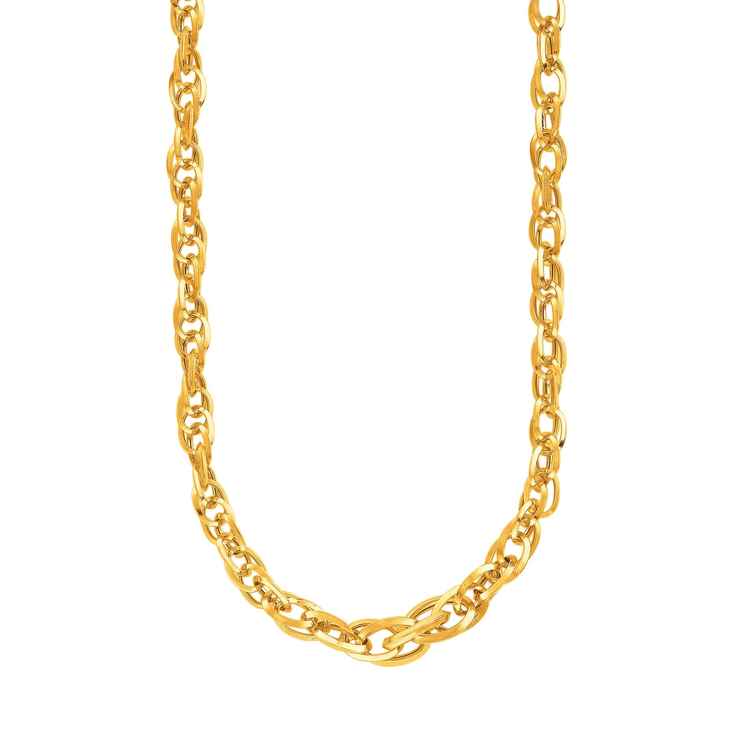 14k Yellow Gold Ornate Prince of Wales Chain Necklace 